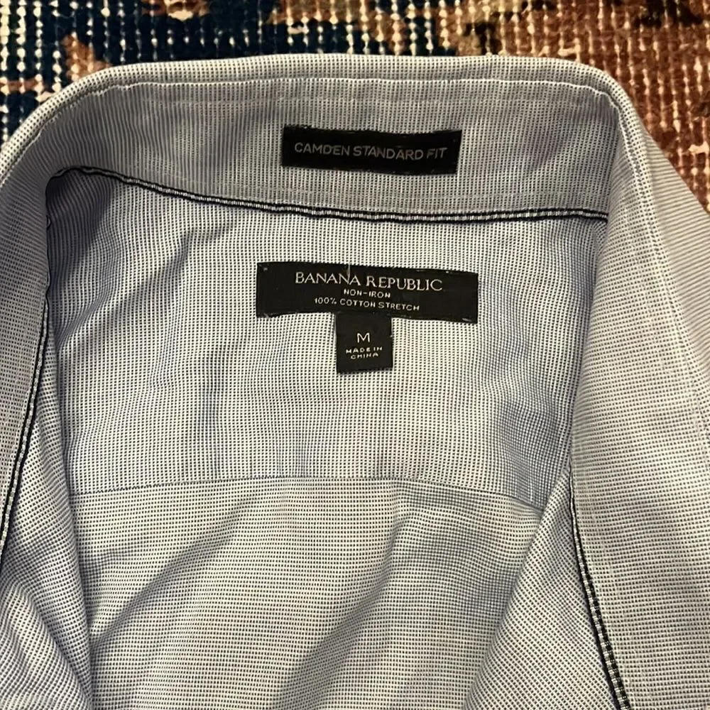 Banana Republic Non-Iron 100% Cotton Stretch- Camden Standard Fit